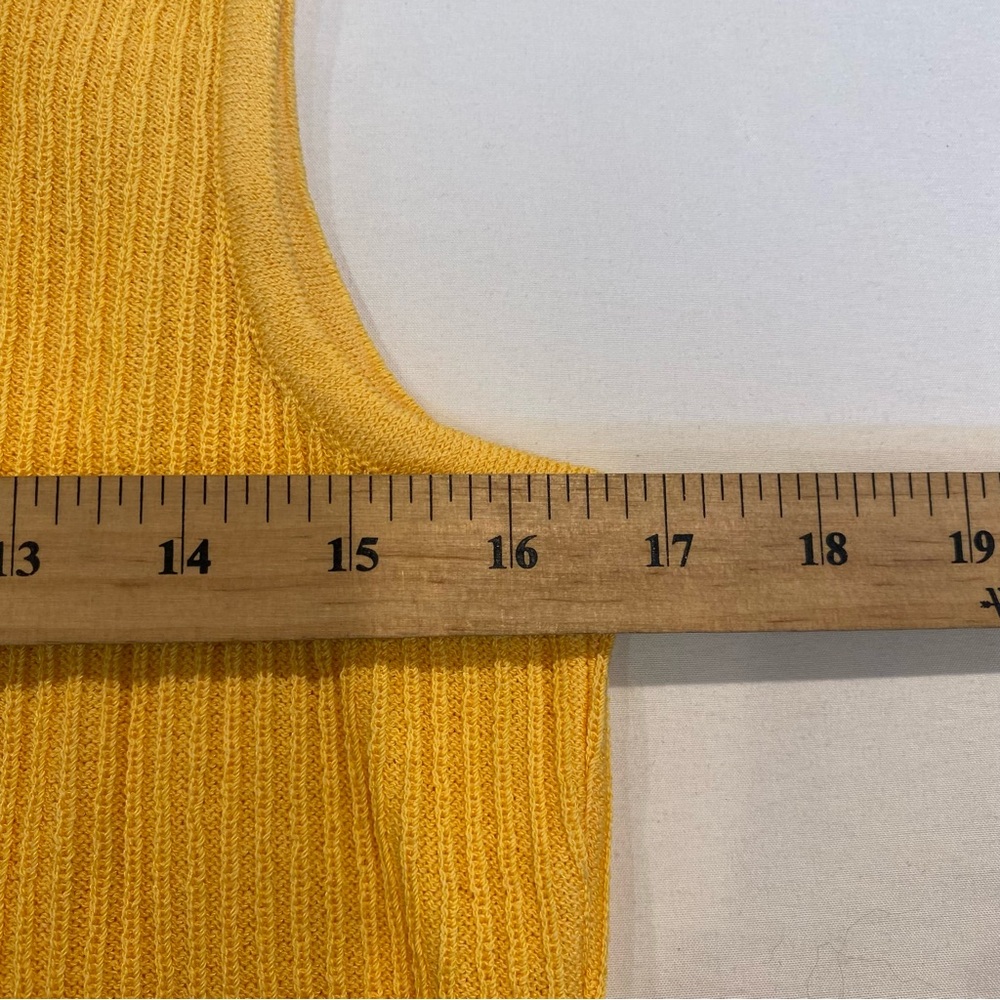 Vintage St. John Yellow Santana Knit Women's Jacket and Tank Top Set, S, Preppy - Picture 15 of 16